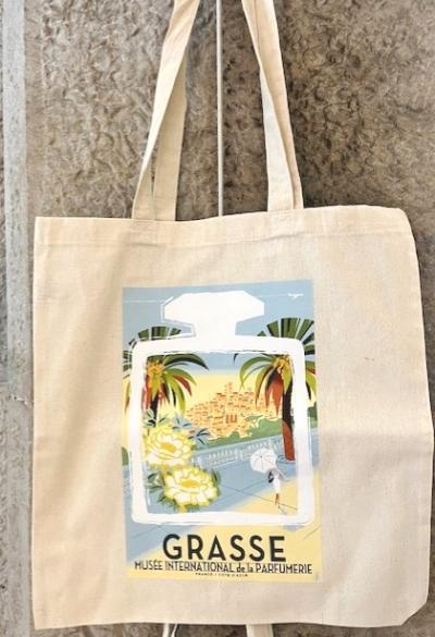 TOTE BAG MONSIEUR Z BLEU FLACON GRASSE